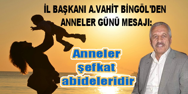 BİNGÖL: ANNELER ŞEFKAT ABİDESİDİR