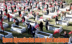 Öğrencilerden anlamlı ders başlangıcı