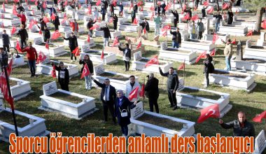 Öğrencilerden anlamlı ders başlangıcı